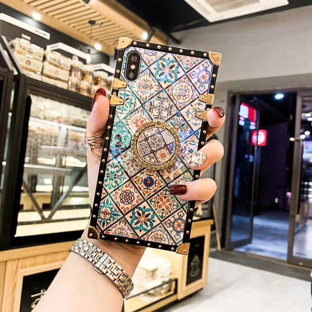 Color 1 Чехол для мобильного телефона Selfan с принтом в африканском стиле для Apple iPhone 6 7 8 plus с металлическим логотипом, задняя крышка для iPhone XS XR XSMAX - Цвет: Color 1