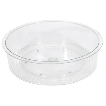 

360 Degree Rotatable Storage Box Kitchen Rotating Desktop Storage Tray Multifunctional Transparent Storage Box