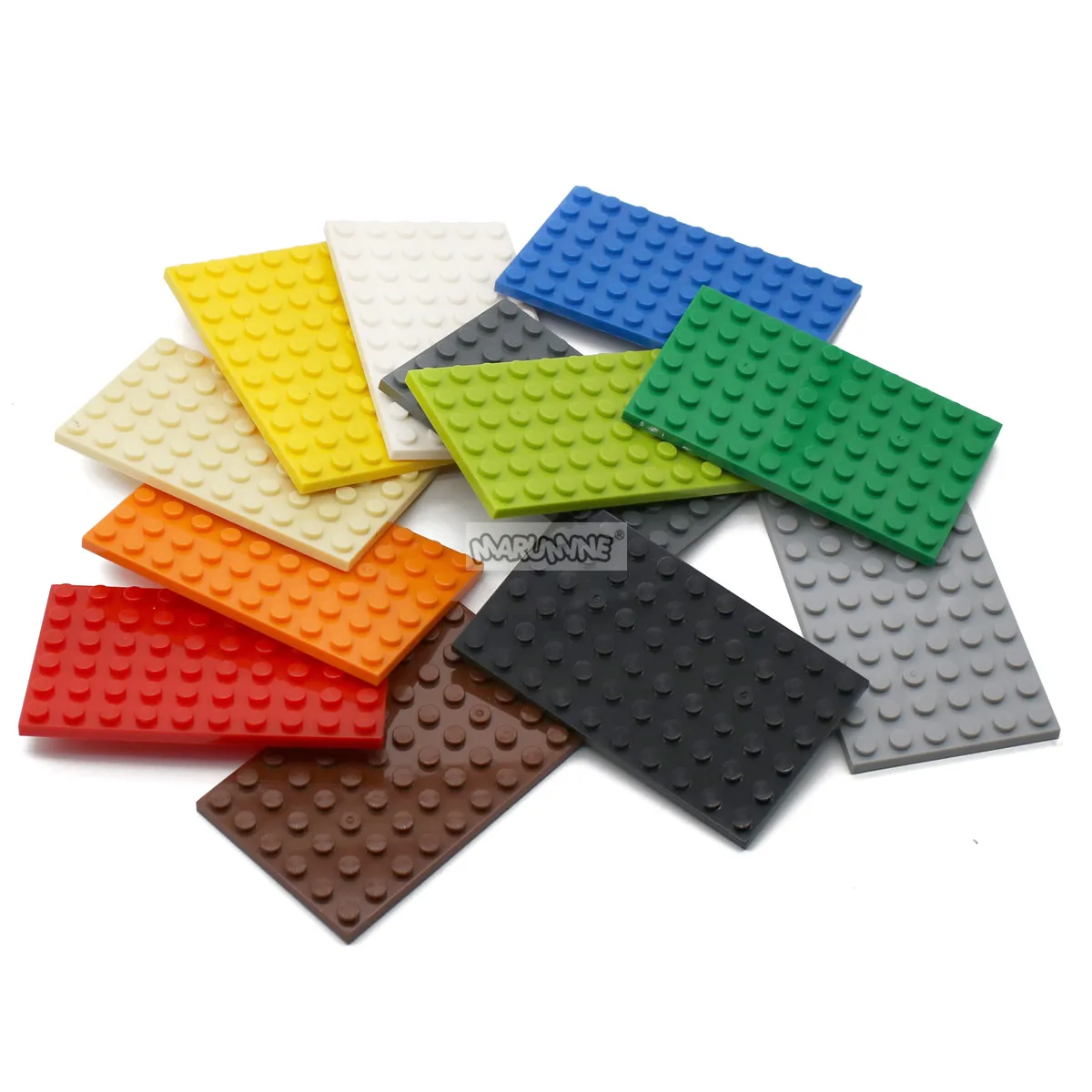 Marumine 10 шт. 6x10 точек Плиты строительные блоки 3033 Baseplate городской части классические кирпичи образовательное Строительство игрушки