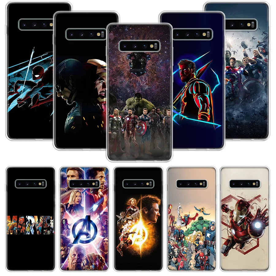 Супергероев Marvel чехол для samsung Galaxy Note 10 9 8 S10+ Lite S9 S8 J4 J6 J8 плюс S7 S6 край мягкий чехол для телефона