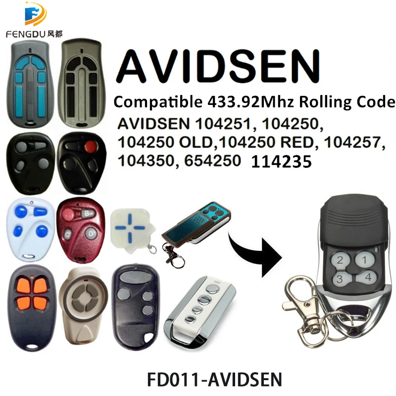Avidsen Porta Del Garage Di Controllo Remoto 433Mhz Rolling Code Trasmettitore A Mano Avidsen Garage Comando Chiave Fob