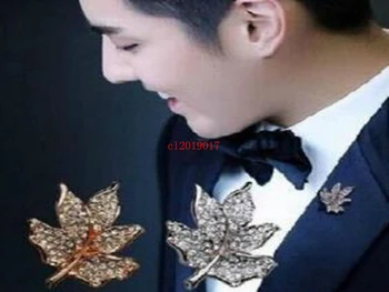 

Maple leaf men's suit exquisite small brooch fashion men's and women's shirts collars button small gift