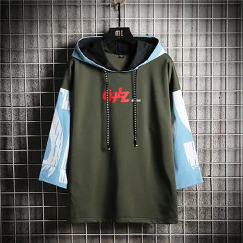 

2020 Summer Men'S Sweatshirt Streetwear Hip Hop Punk ROCK Short Hoodies Body Oversized