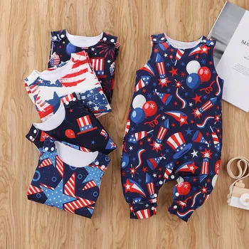 

Newborn Infant Baby Boys 4th- of -July Independence Day Romper Jumpsuit Outfits