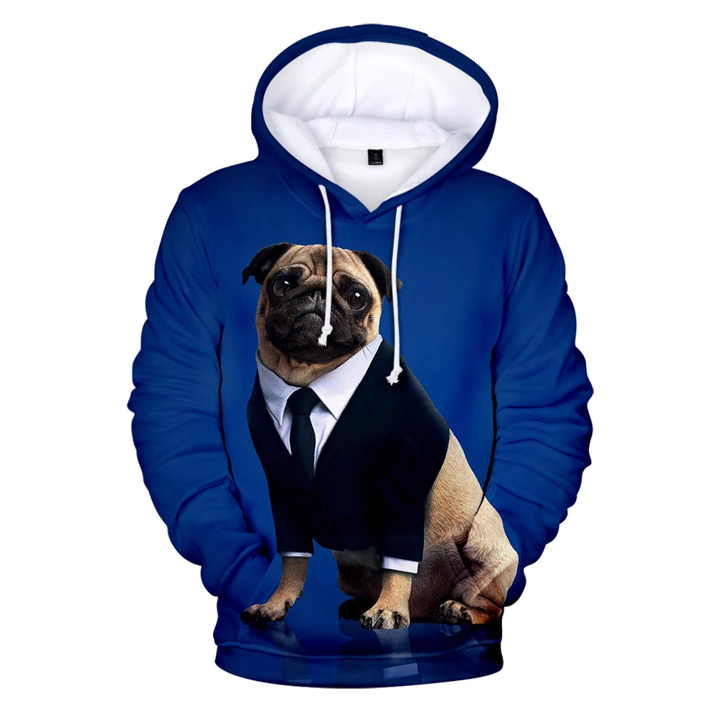  2019 kawaii pug Hoodies 3D Print Sweatshirts Hot Sale Harajuku Long Sleeve kawaii pug Clothes 2019 