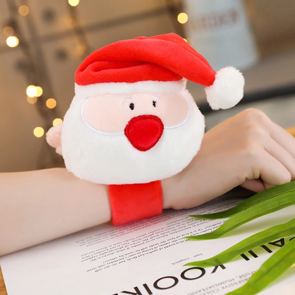 Рождественский браслет с изображением оленя Санта-Клауса, светящийся браслет Pat, вечерние браслеты, подарок для детей