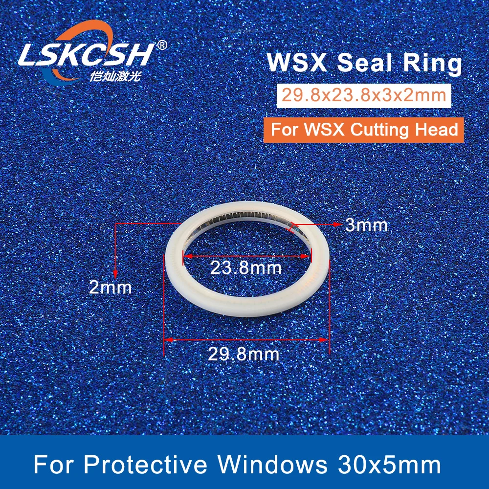 LSKCSH 10 шт./лот WSX уплотнительное кольцо 29,8x23,8x3x2 мм для WSX волоконно-лазерной резки NC30 защитные окна 30*5 мм HSG Leiming лазер