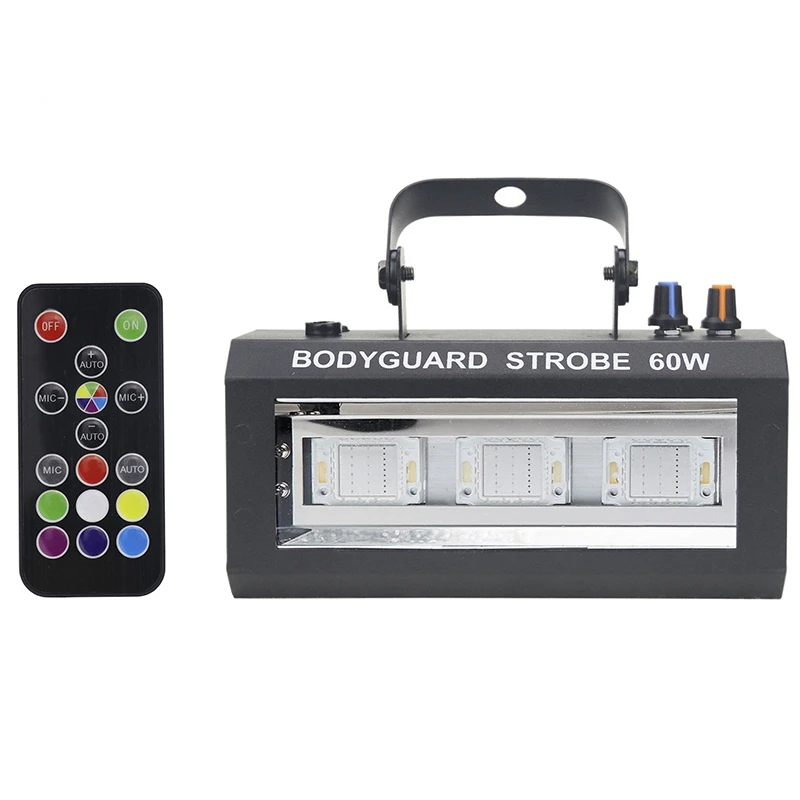 

40W Rgb Flash Christmas Projector Stroboscope Light Bulb Sound Control Stage Light Dj Disco Led Strobe Light Eu Plug