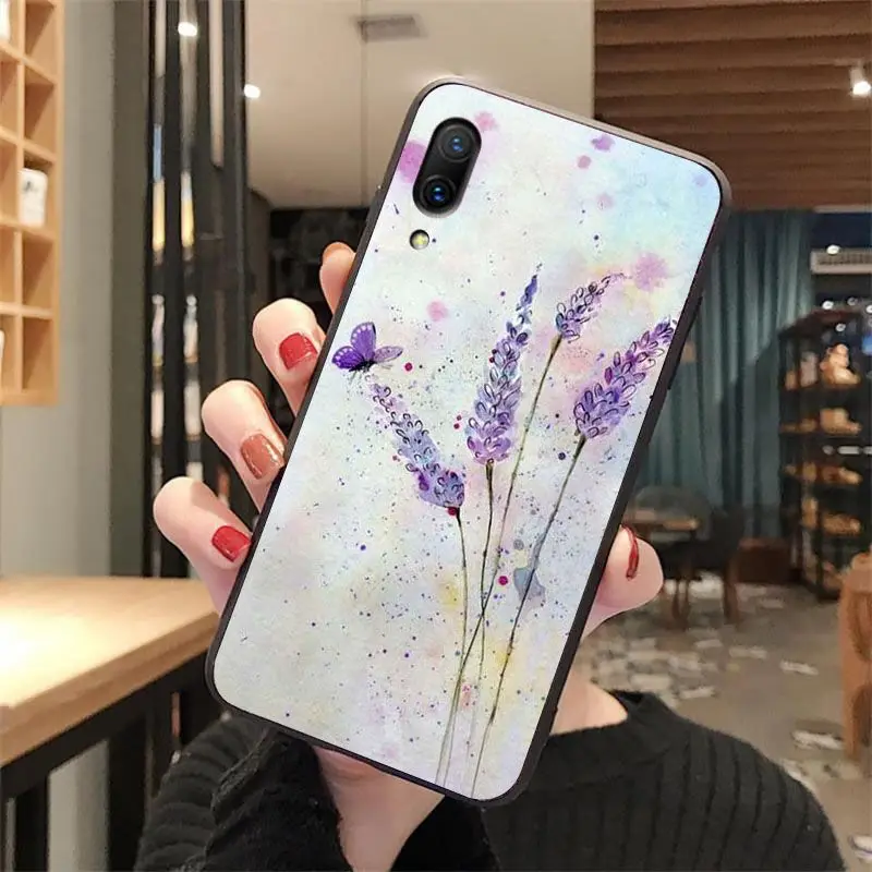 Watercolor flower Dandelion Lotus Lavender