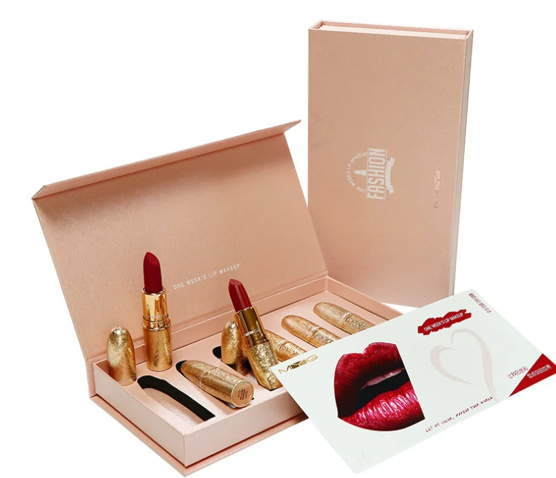 Top Grade Lipstick Set Makeup Matte Lipstick Set Gift Box Christmas Gift Ruby Woo Lady Bug Lady Danger Chili Lipstick