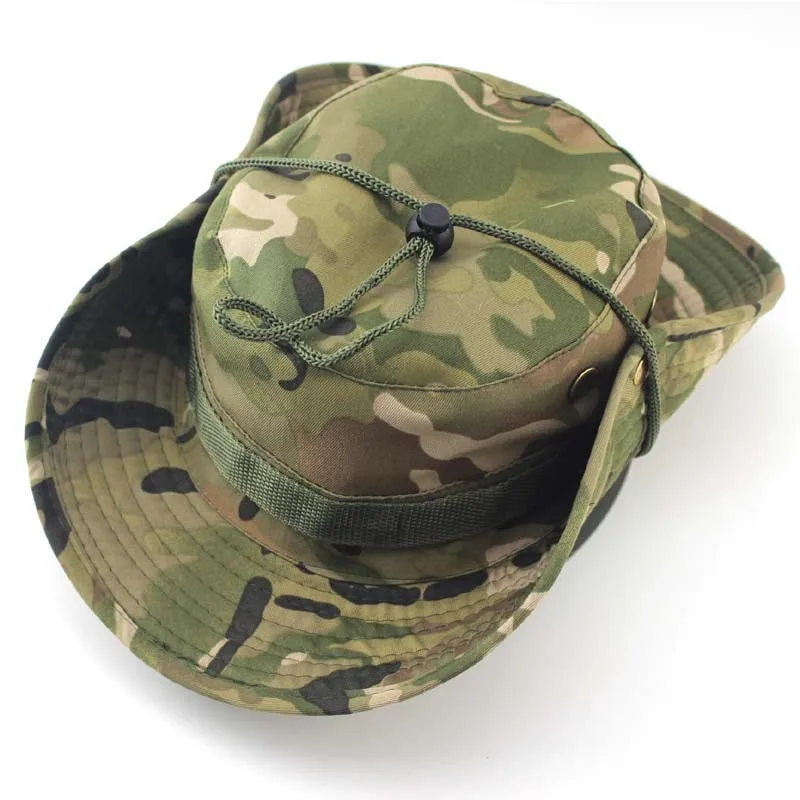 Outdoor Bucket Hats Mens Jungle Military Camouflage Bob Camo Bonnie Hat Camping Barbecue Cotton Mountain Climbing Fishing Caps (2)