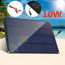 10 Вт 12 в 18 в солнечная панель водонепроницаемая высокая эффективность портативные солнечные батареи для кемпинга пешего туризма автомобиля Зарядка телефона от солнечной батареи