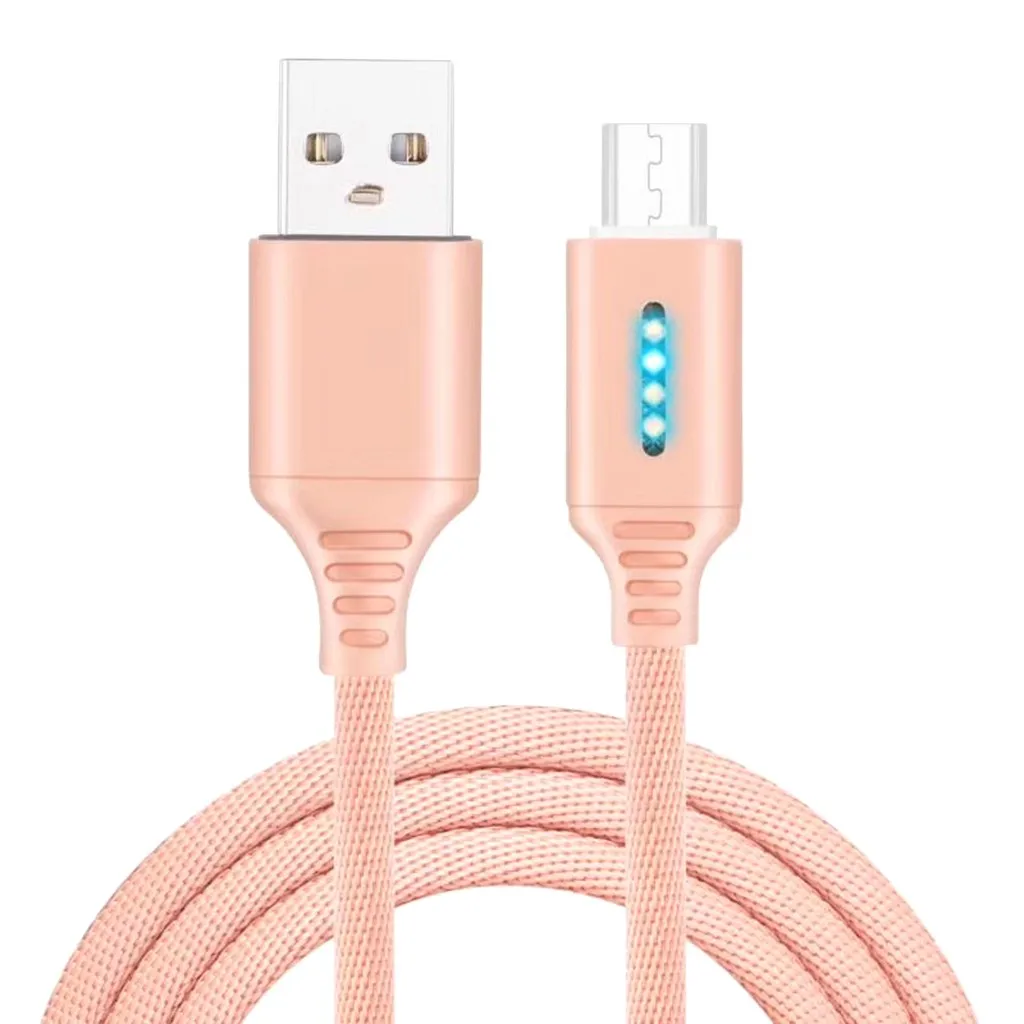 Ouhaobin кабель для зарядки Micro usb для телефона с автоматическим отключением, кабель для быстрой зарядки из нейлона, умный кабель для зарядки телефона