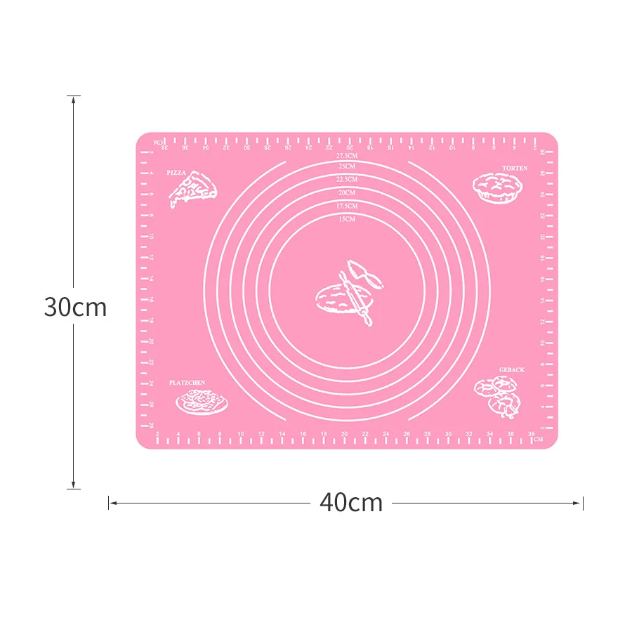 Tapis de pâte à pétrir en Silicone antiadhésif, tapis de Table  multi-tailles, tampons de cuisson