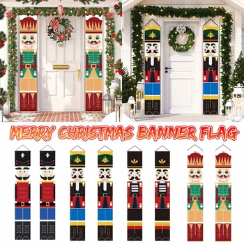 

180X30cm Nutcracker Soldier Banner Christmas Decor For Home Merry Christmas Door Decor 2020 Xmas Ornament Happy New Year