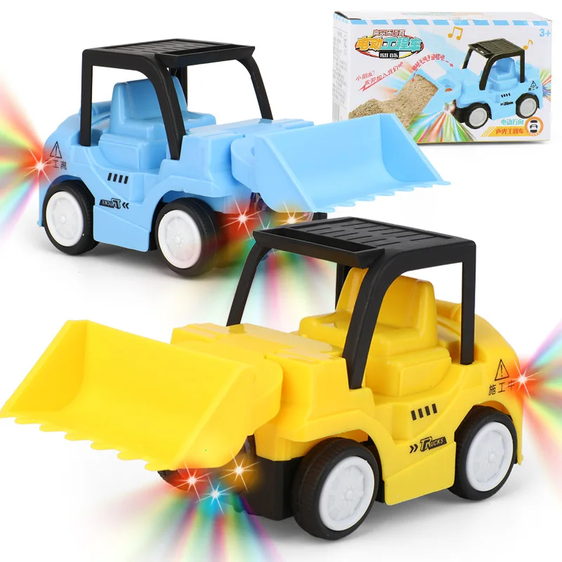 

New Products Children'S Educational Model Electric Universal Momo Pig Bulldozer Light And Sound Architecture Engineering Vehicle