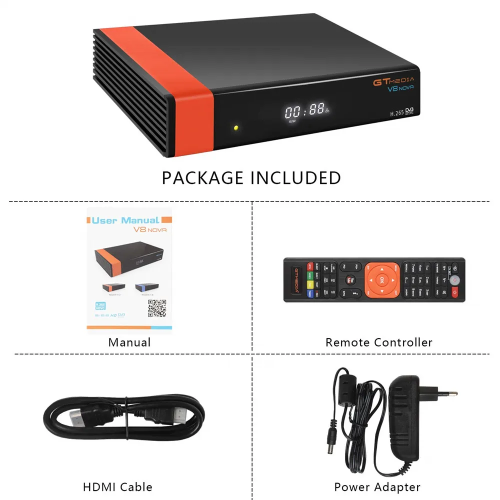 GT медиа V8 Nova DVB-S2 Freesat спутниковый ресивер H.265 встроенный wifi+ 2 года Европа Испания Clines tv Box новая версия V8 Super