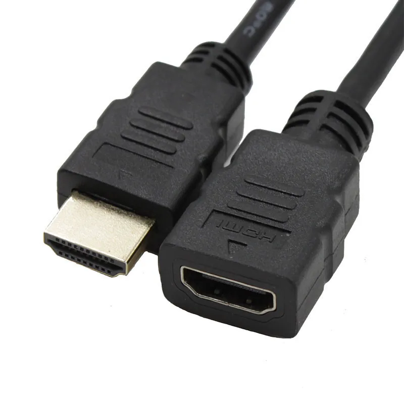 HDMI кабель-удлинитель папа-мама 0,3 M/0,5 M/1 M HDMI 4K 3D 1,4 v HDMI расширенный кабель для HD tv lcd ноутбука PS3 проектора
