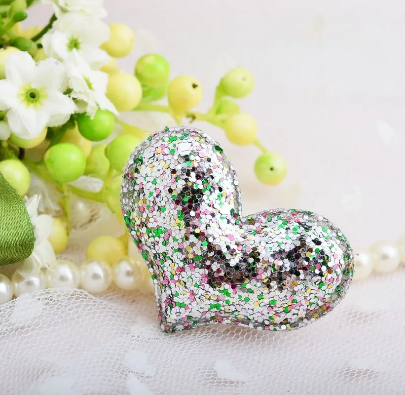 Заколки для волос из ПУ кожи с блестками и сердечками|accessories fashion|fashion accessorieschildren