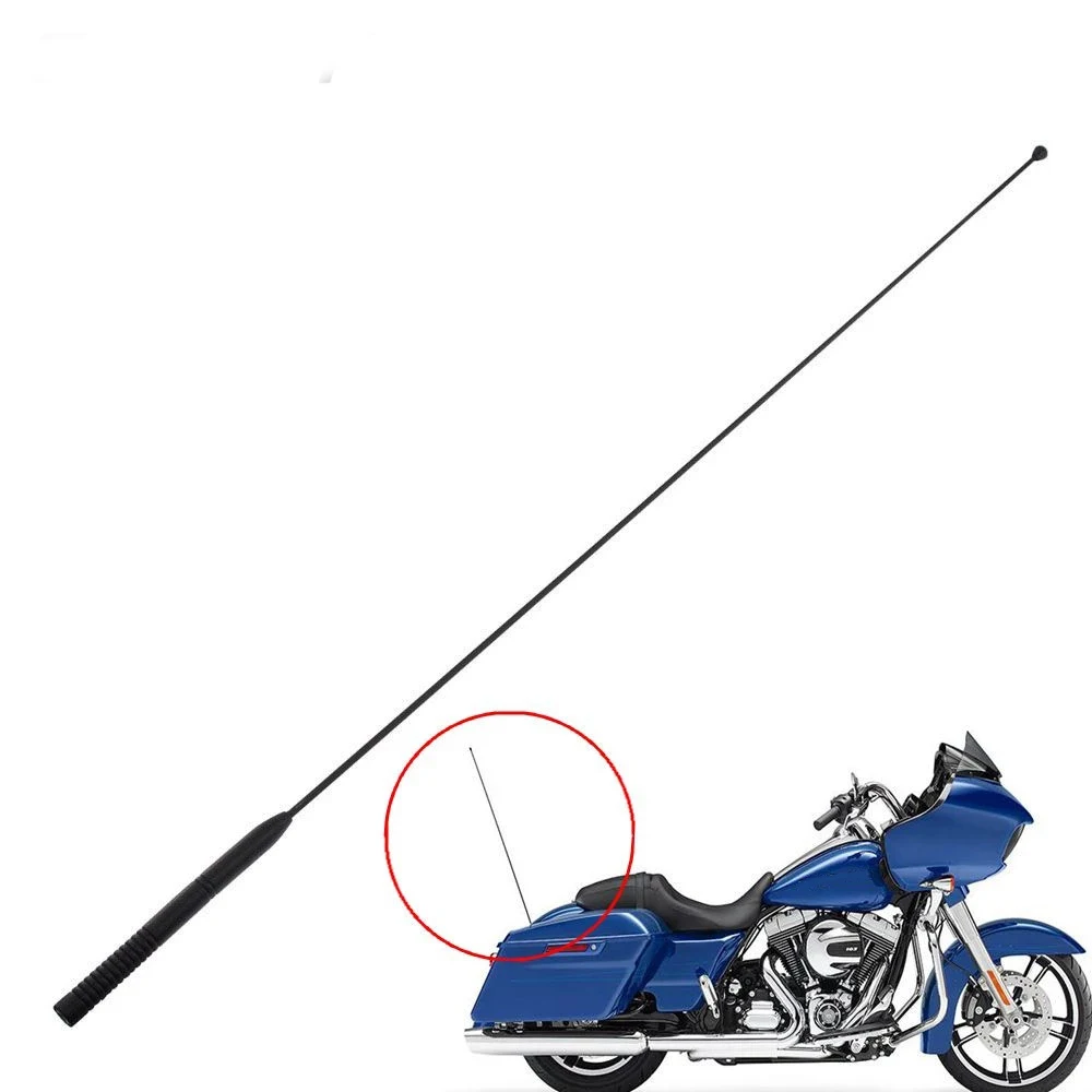 1x 33'' AM FM Motorcycle Antenna Radio Antena Rubber Aerial Compatible With  Harley Touring Road Street Electra Glide 01-23 - AliExpress