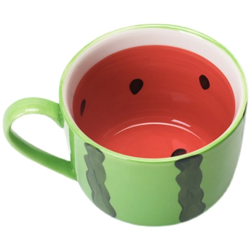 Cute Fruits Mug Creative Can Cartoon Ceramic Coffee Mug With - Temu