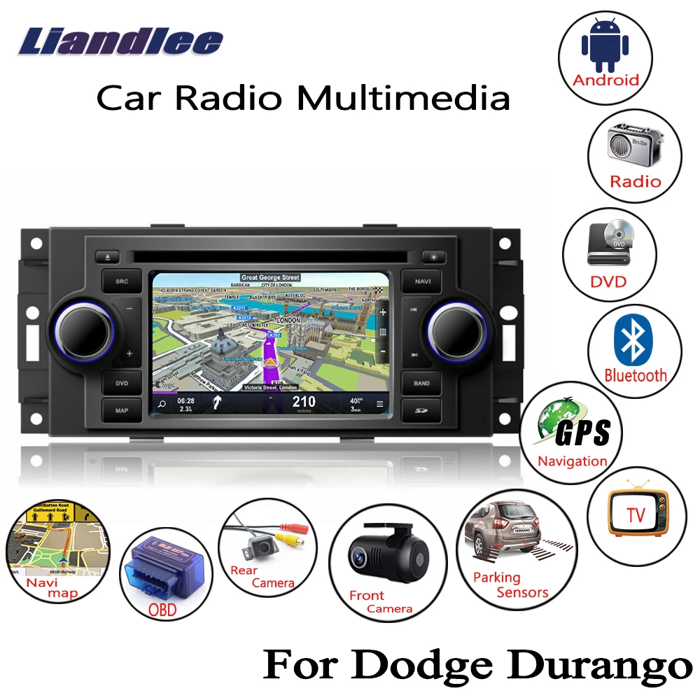 Автомобильный мультимедийный CD dvd плеер для Dodge Durango/для Chrysler Aspen 2004 ~ 2009 Радио Android