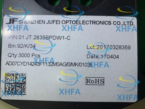 100 шт./лот Jufei 1W 2835 3V SMD светодиодный 3528 100LM холодный белый для ТВ/ЖК Подсветка