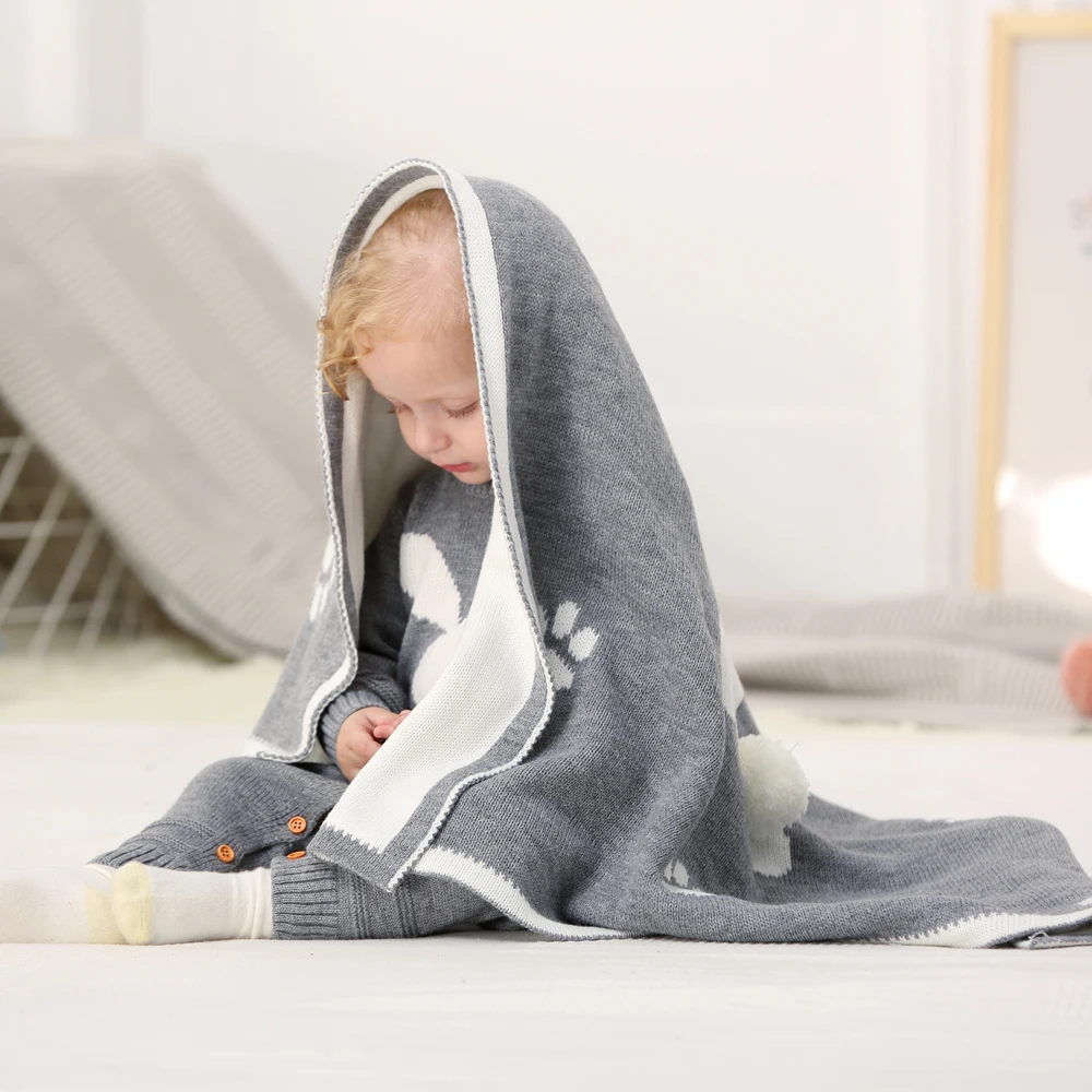 

Rabbit Baby Blankets Newborn Swaddle Baby Wrap 100% Cotton Blanket For Kid Cartoon Plaid Infant Toddler Bedding Swaddling