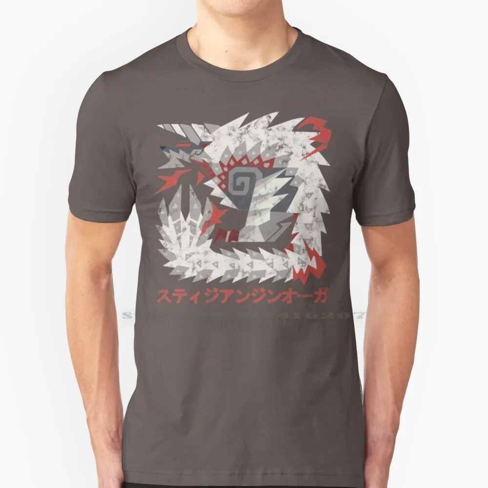 Monster Hunter World Iceborne Stygian Zinogre Kanji T Shirt 100% Puro Cotone Monster Hunter World Stygian Zinogre Stygian
