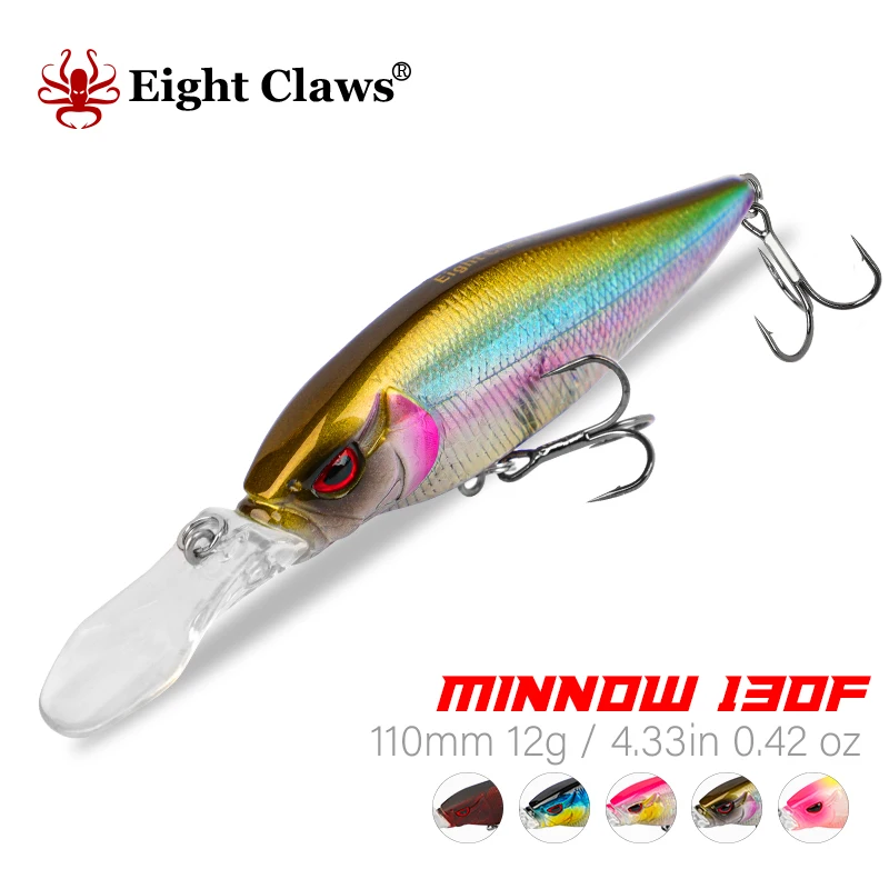Eight Claws 110mm 14.5g Minnow Fishing Lure Floating Wobbler Jerkbait