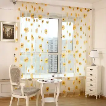 

Sunflower Screen Curtains Set for Living, Dining, Bedroom