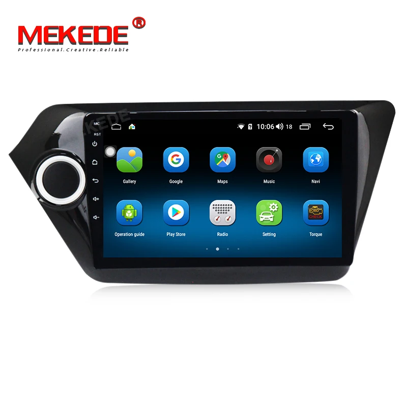 MEKEDE Android9.0 четырехъядерный автомобильный dvd-плеер gps навигатор для KIA K2 RIO 2010- с русским меню bluetooth радио кассеты