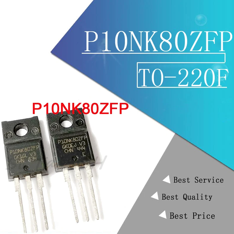 10 шт./лот 10N80 P10NK80ZFP STP10NK80ZFP TO-220F 10A / 800V ЖК МОП полевой эффект транзистор новый