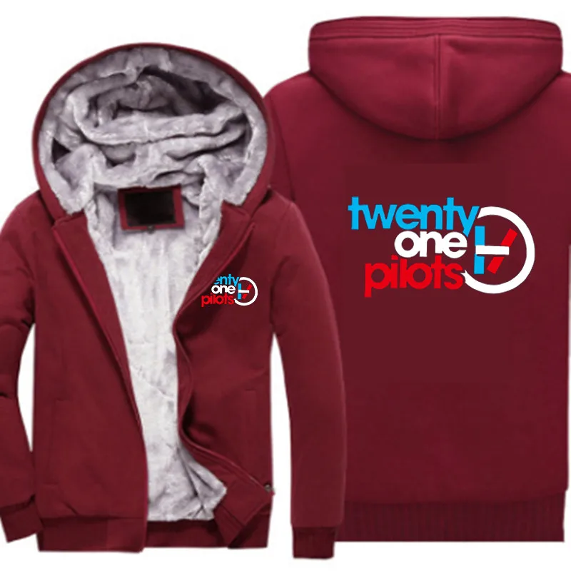 2019 мужской спортивный костюм на молнии Twenty One Pilots зимняя рок-группа теплый