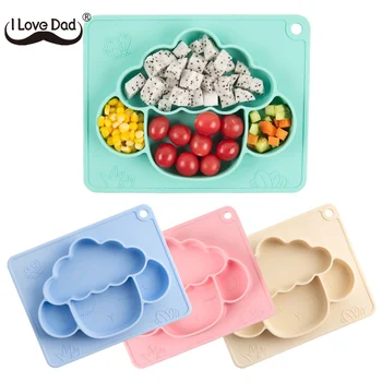 

Cute Cartoon Baby Feeding Soft Silicone Baby Food Tableware Baby Kids Plate Bowl Newborn Infant Toddler Feeding Eating Stuff