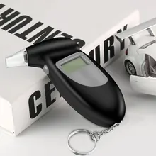 Digital Alcohol Breath Tester With LCD Display Mouthpieces Analyzer Detector Test Keychain Blow Test Device