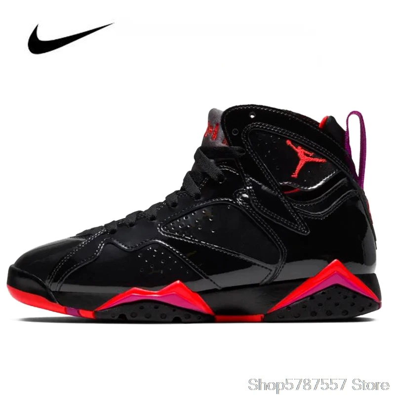 Высокие кроссовки Nike Air Jordan 7 из лакированной кожи 313358-006 Мужская Обувь
