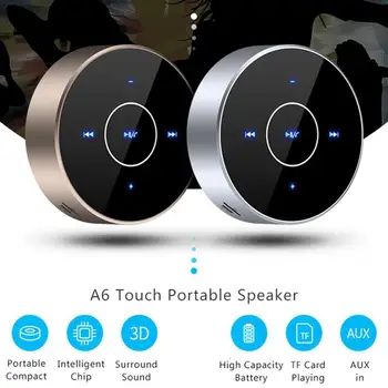 

Bluetooth 4.2 Speakers Outdoor Rechargeable Portable Mini Speaker 4 Hours Playtime 3.5mm AUX Interface Blue Light Touch Panel