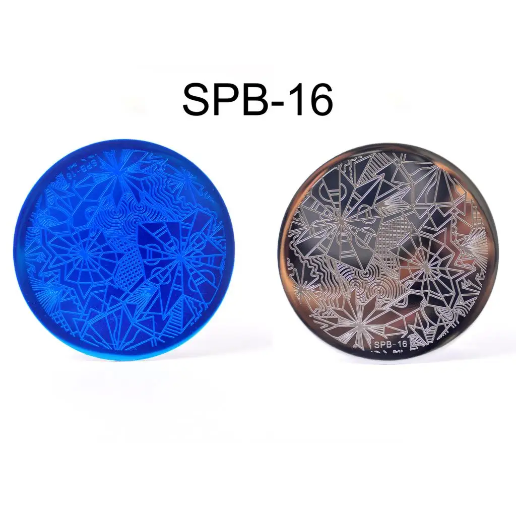 SPB16 Новое поступление, штамп для дизайна ногтей, штамповка, изображение пластины из нержавеющей стали, маникюрный шаблон для ногтей, трафарет, инструменты 21 дизайн на выбор - Цвет: SPB16