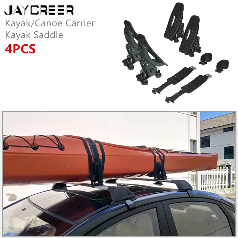 

JayCreer 4PCS 70KGS Load Kayak/Canoe Car Kayak Carrier Car Top Kayak Mount Bracket