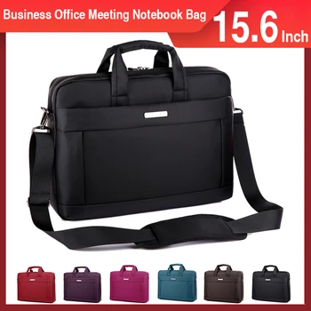 

Casual Business Briefcase Office Meeting Bags For Men Women Waterproof Nylon Messenger Bags Shockproof 15.6" Laptop Bag