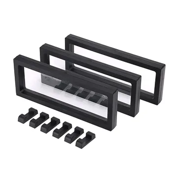 

Clear Jewelry Suspended Coins Floating Display Case Stand Holder Easy Use