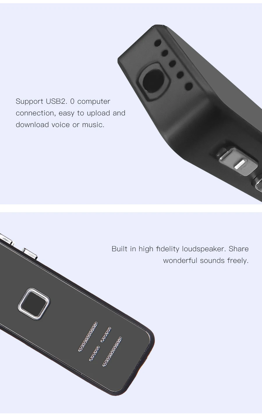 MAMEN 8 Гб USB диктофон записывающая ручка аудио рекордер с двойным микрофоном Время записи 1000 мин для различных случаев