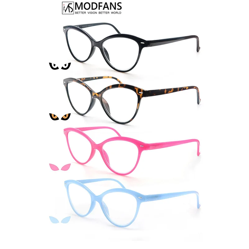 Gafas De Lectura De Ojo De Gato Para Mujer Lentes Retro Transparentes 