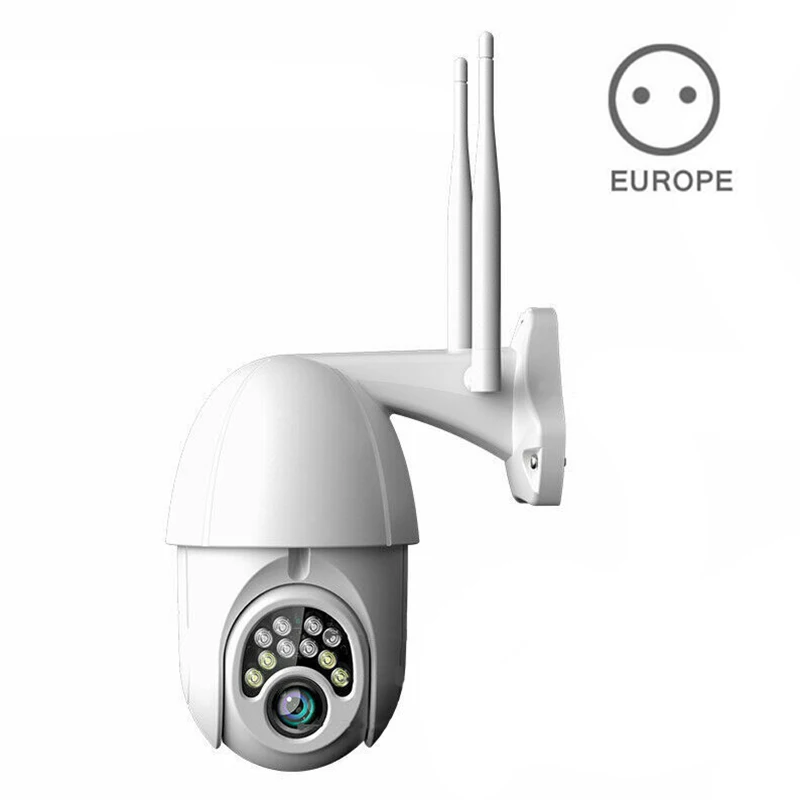 1080P PTZ купольная Беспроводная IP wifi камера ночного видения Водонепроницаемая камера безопасности ИК DTT88 - Цвет: EU