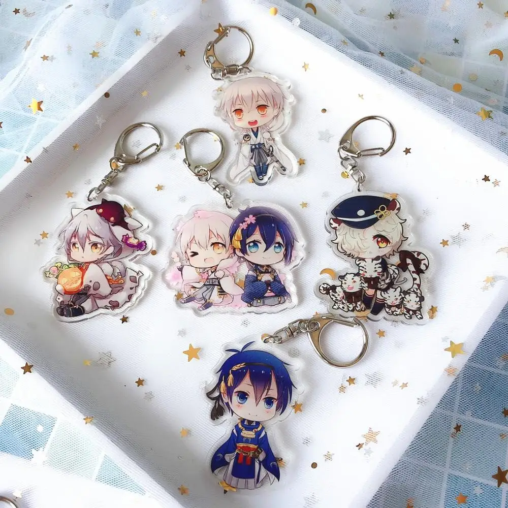 1 шт. двусторонний акриловый брелок Touken Ranbu Косплей Аниме Подвеска Брелки |