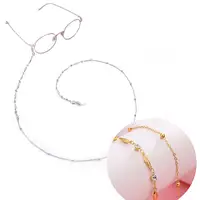 Teamer Fashion Women Crystal Beaded Glasses Chain Rose Gold Color Sunglasses Chains Cords Lanyard Hanging Neck Holder Necklaces 2
