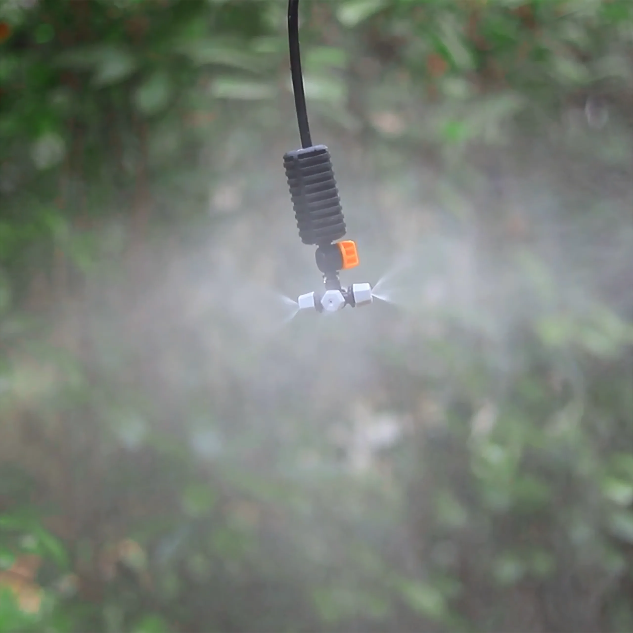 Hanging Misting nozzle with valve kit Cross Atomizing nozzle Fog Water Sprayer Greenhouse Drip Irrigation misting nozzles spray nozzle garden spray nozzle hose spray nozzle 1 set