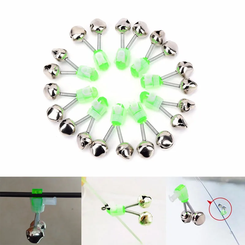

Fishing tool 1 psc fishing alarm light bell squid bell alarm double luminous fish bell sea rod bell sea otter fishing tackle