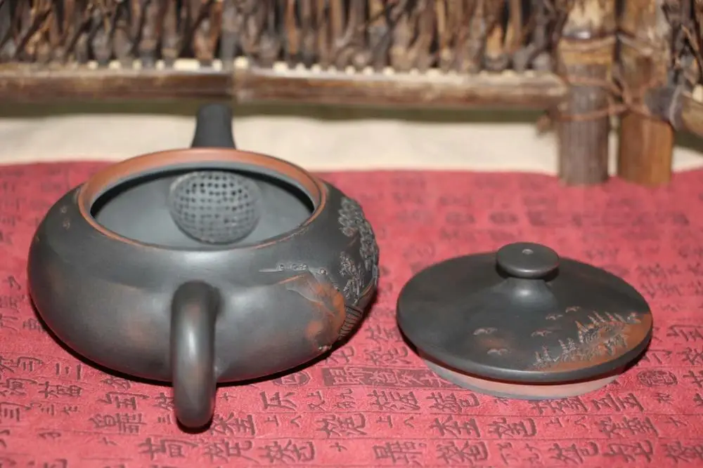 Jian shui purple ceramic tea pot Китайский чайник Цзяньшуйская керамикачайник из Цзяньшуй* Banyue Hu "Полумесяц* about 200ml